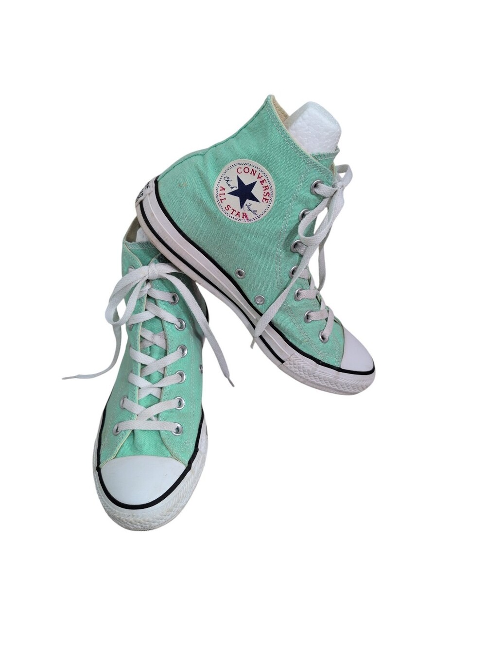 Converse All Star High Top Sneakers Mint Green Gym Shoes Men's Sz 6 Women's Sz 8
